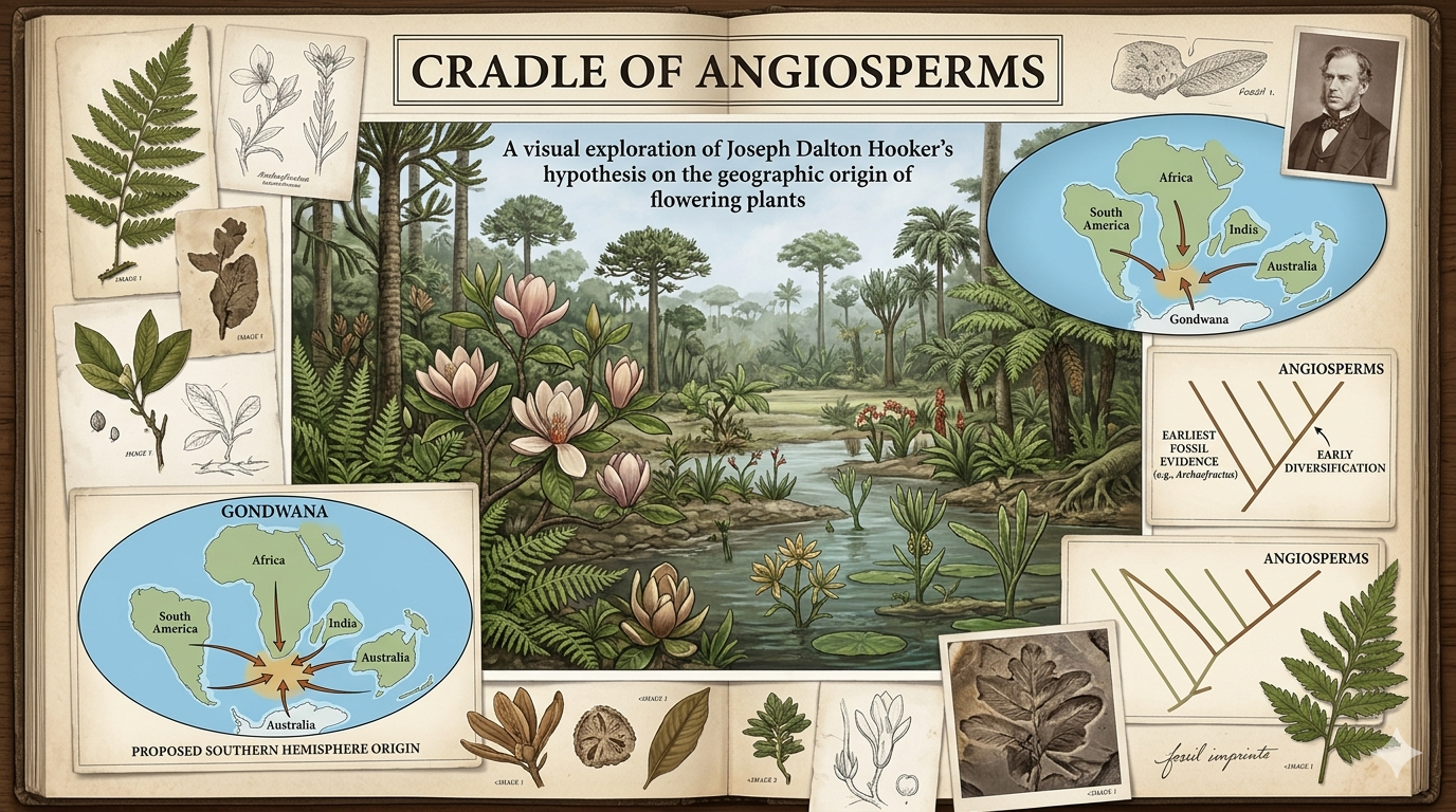 Cradle of Angiosperms Illustration